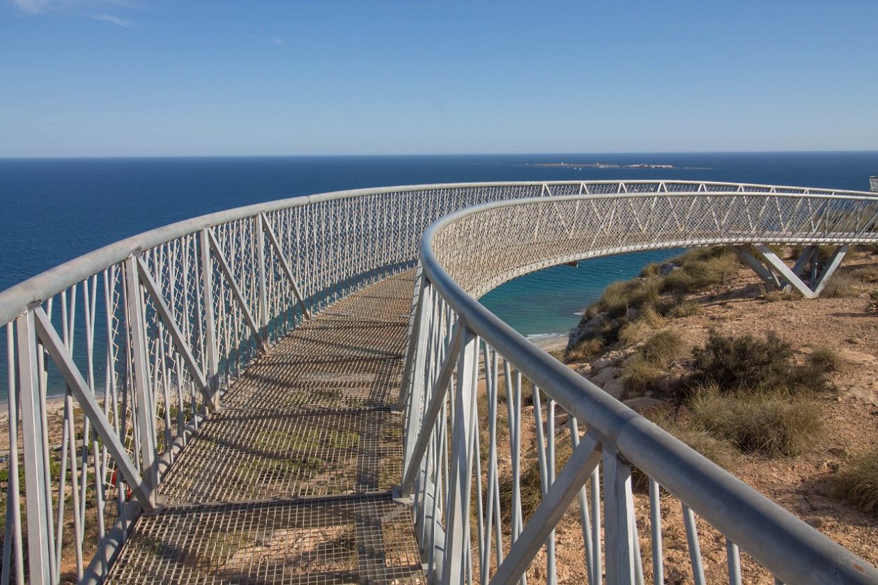 Skywalk over the Cape of Santa Pola and the Lighthouse