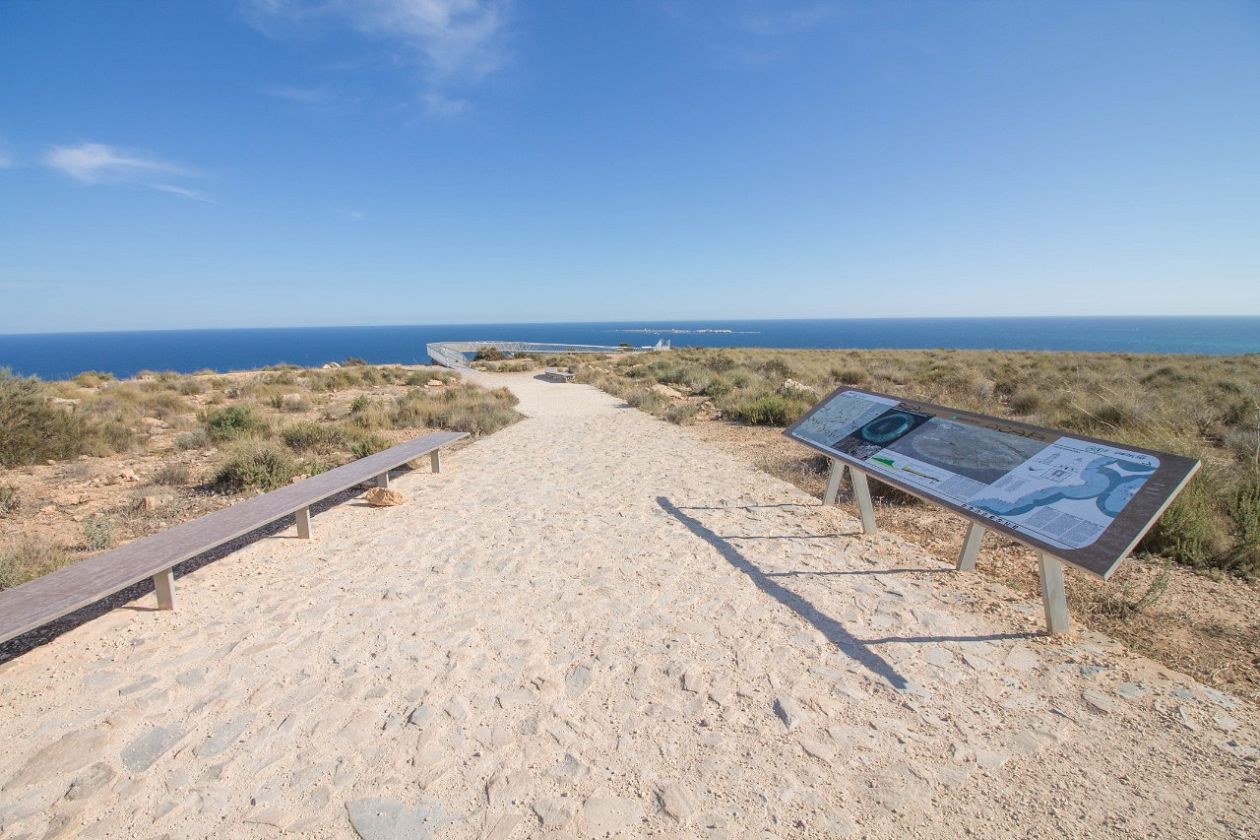 Skywalk over the Cape of Santa Pola and the Lighthouse