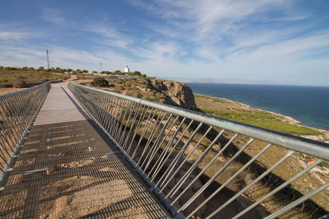 Skywalk over the Cape of Santa Pola and the Lighthouse